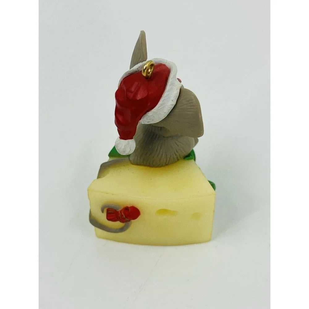 Vintage 1983 Hallmark Keepsake Christmas Ornament Mouse on Cheese